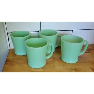 1940's Fire King JADEITE Mugs (SET of 4)